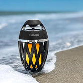 TikiTunes Portable Bluetooth 5.0 Indoor/Outdoor Wireless Speakers, LED Torch Atmospheric Lighting Effect, 5-Watt Audio USB Speakers, 2000 mAh Battery for iPhone/iPad/Android (Set of 2)